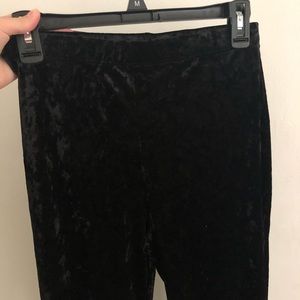 black velvet leggings